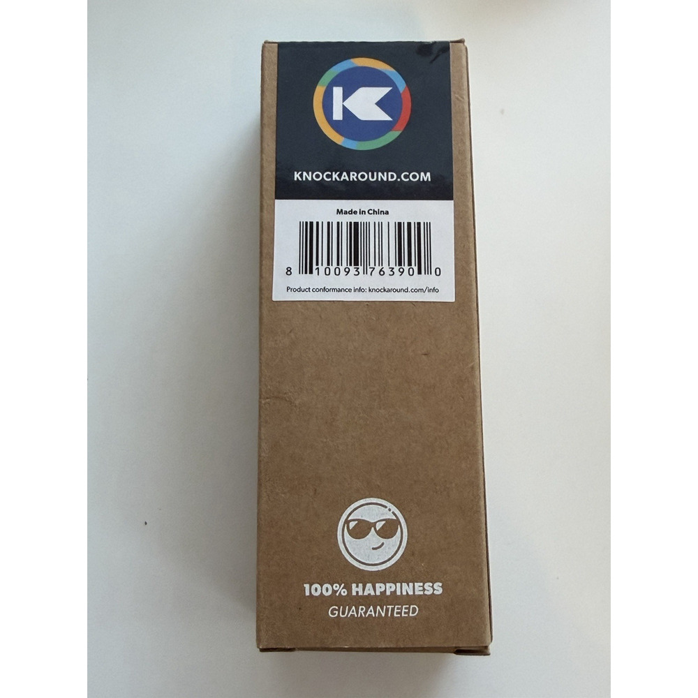 Knockaround Men's Brooklines Glossy Black & Gold Polarized Sunglasses New in box